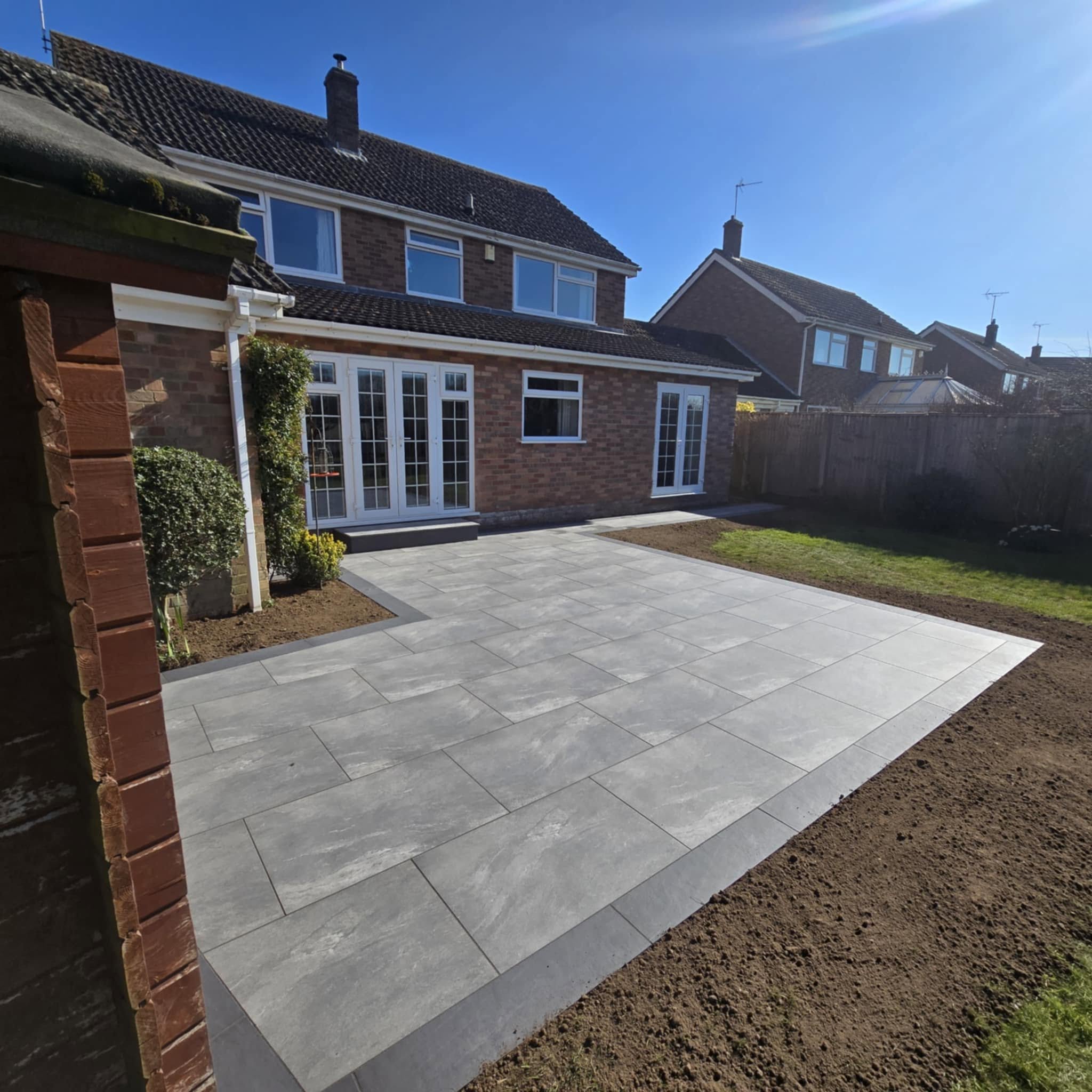 Grey porcelain patio, 2026